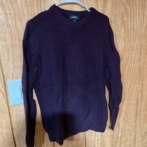 Express Men's Deep Purple Crewneck Sweater